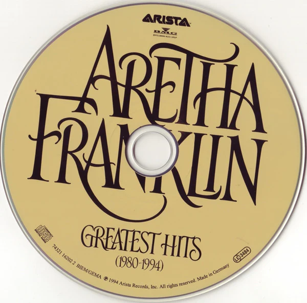 Aretha Franklin - Greatest Hits (1980-1994) (CD, Comp) - Image 2