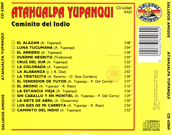 Atahualpa Yupanqui - Caminito Del Indio (CD, Comp) - Image 2