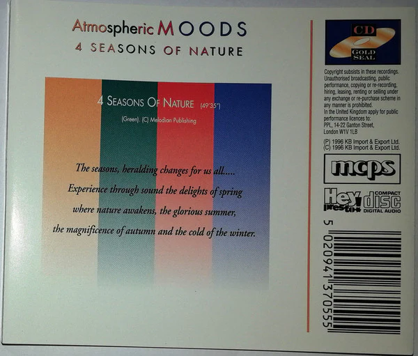 Atmospheric Moods - 4 Seasons Of Nature (The Changing Colour Of Sound) (CD) - Image 2