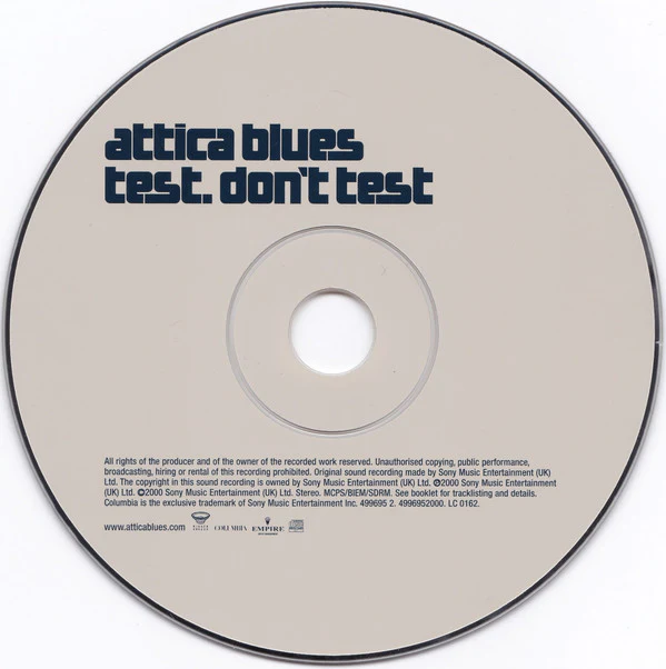 Attica Blues - Test. Don't Test (CD, Album) - Image 3