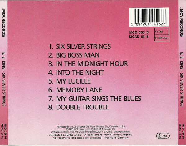 B.B. King - Six Silver Strings (CD, Album, RE) - Image 2