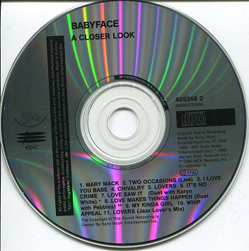 Babyface - A Closer Look (CD, Album) - Image 3