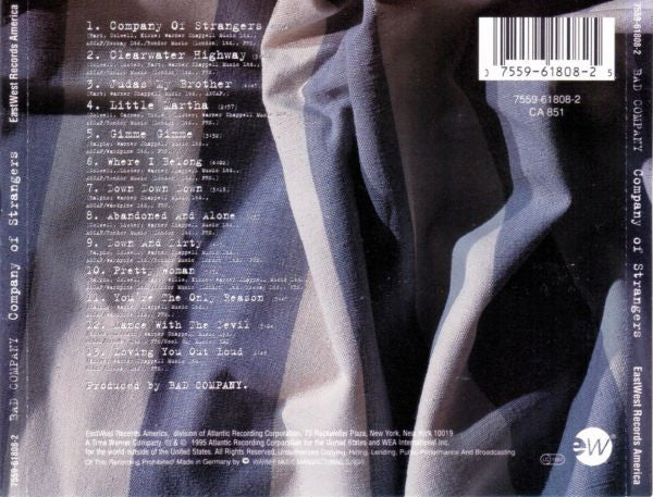 Bad Company (3) - Company Of Strangers (CD, Album) - Image 2