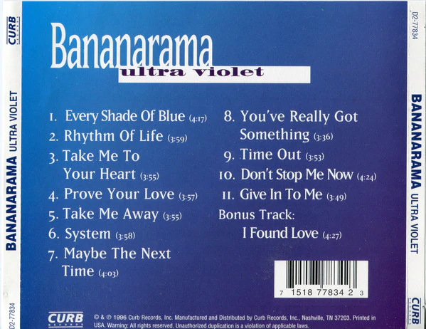Bananarama - Ultra Violet (CD, Album) - Image 2