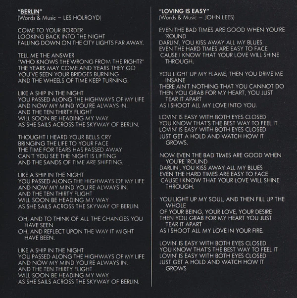 Barclay James Harvest - Berlin (A Concert For The People) (CD, Album) - Image 4