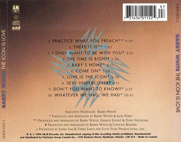 Barry White - The Icon Is Love (CD, Album) - Image 2