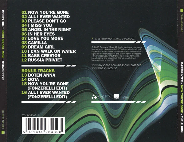 Basshunter - Now You're Gone - The Album (CD, Album) - Image 4