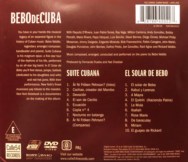 Bebo De Cuba* - Bebo De Cuba  (2xCD, Album + DVD-V) - Image 2