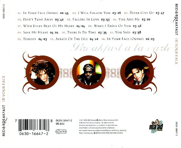 Bed & Breakfast - In Your Face (CD, Album) - Image 2