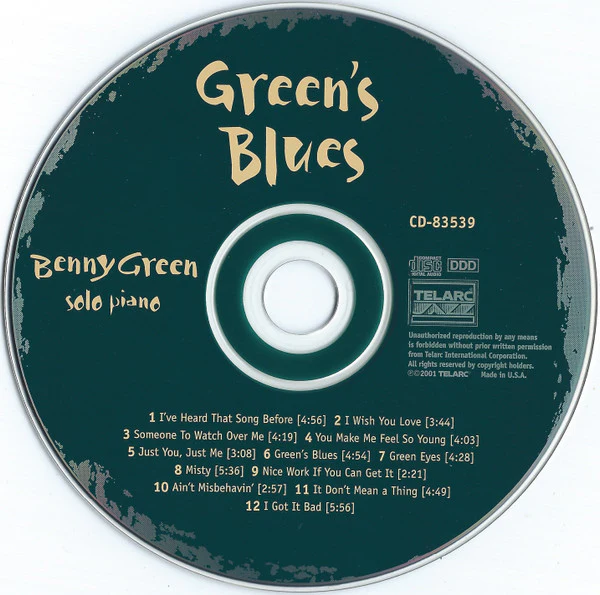 Benny Green - Green's Blues (CD, Album) - Image 3