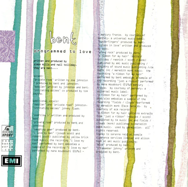 Bent - Programmed To Love (CD, Album) - Image 4