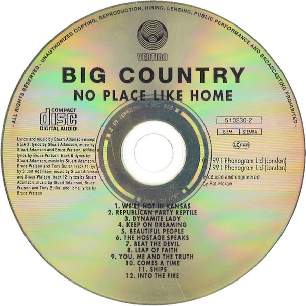 Big Country - No Place Like Home (CD, Album) - Image 3