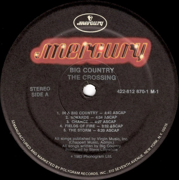 Big Country - The Crossing (LP, Album, 53 ) - Image 3