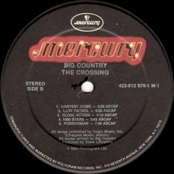Big Country - The Crossing (LP, Album, 53 ) - Image 4