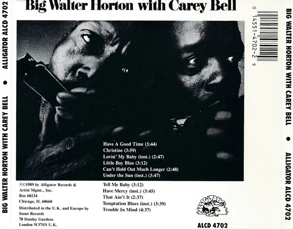Big Walter Horton* With Carey Bell - Big Walter Horton With Carey Bell (CD, Album, RE) - Image 2