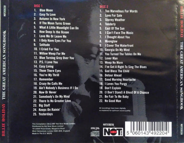 Billie Holiday - The Great American Songbook (2xCD, Comp, RE, RM) - Image 4