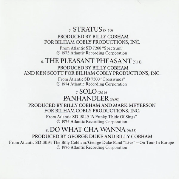 Billy Cobham - The Best Of Billy Cobham (CD, Comp) - Image 5