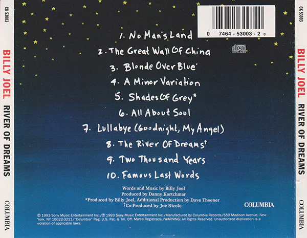 Billy Joel - River Of Dreams (CD, Album, Pit) - Image 2