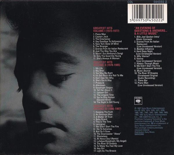 Billy Joel - The Complete Hits Collection: 1973-1997 (4xCD, Comp) - Image 2
