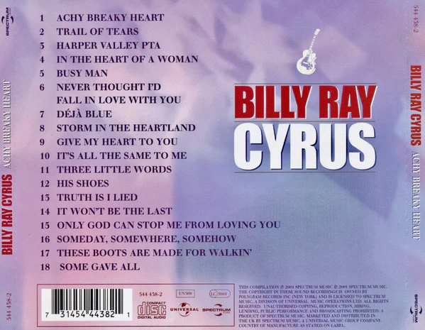 Billy Ray Cyrus - Achy Breaky Heart (CD, Comp) - Image 2