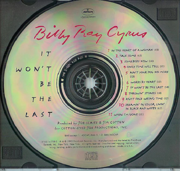Billy Ray Cyrus - It Won't Be The Last (CD, Album) - Image 3