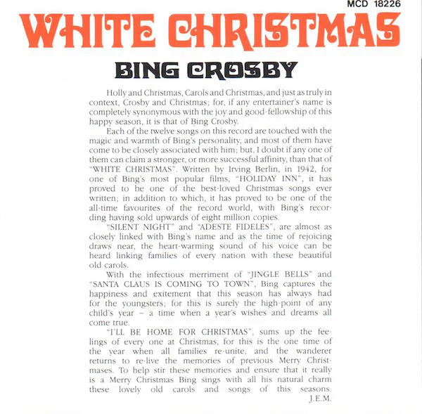 Bing Crosby - White Christmas (CD, RE) - Image 5