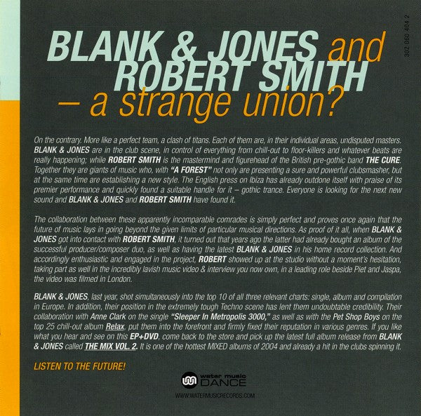 Blank & Jones Feat. Robert Smith - A Forest (CD, EP + DVD, NTSC) - Image 5
