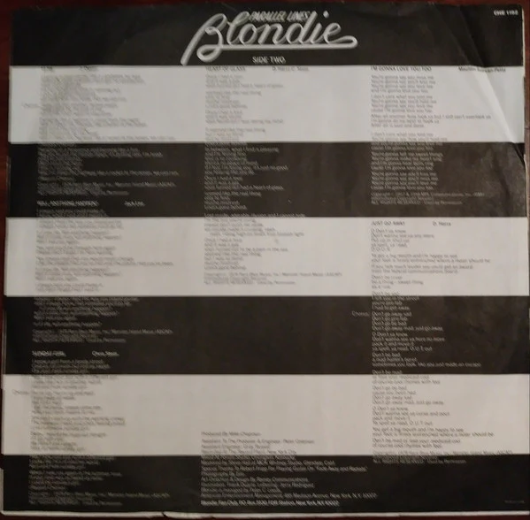 Blondie - Parallel Lines (LP, Album, RE, San) - Image 5