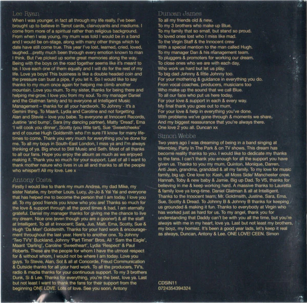 Blue (5) - One Love (CD, Album) - Image 2