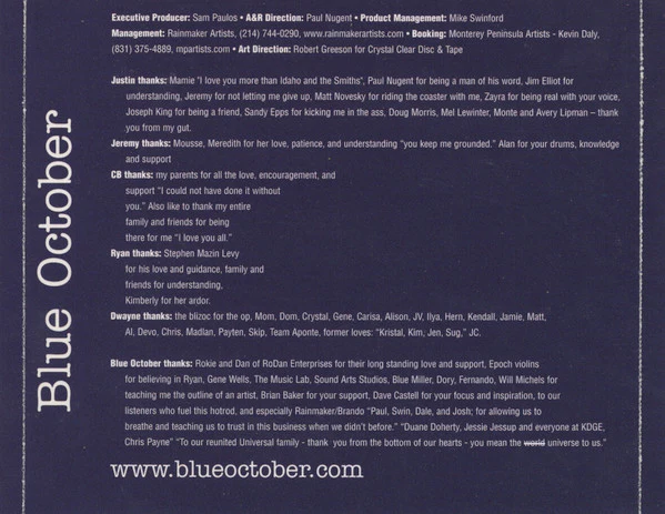 Blue October - History For Sale (CD, Album) - Image 2