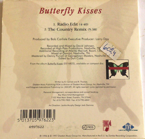Bob Carlisle (2) - Butterfly Kisses (CD, Single) - Image 4