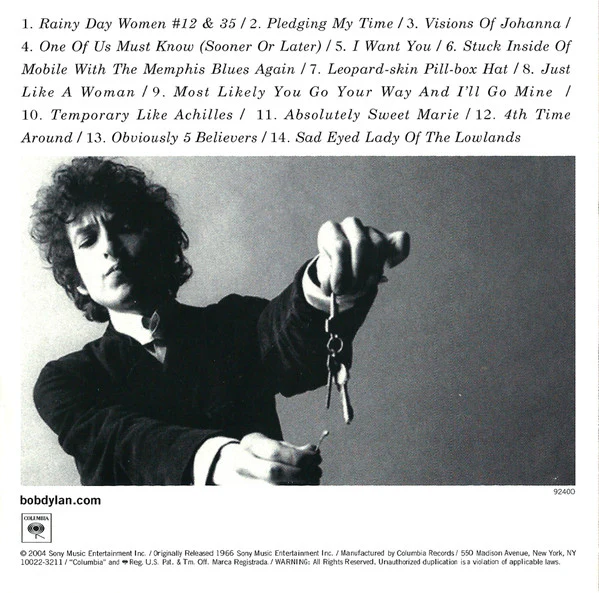 Bob Dylan - Blonde On Blonde (CD, Album, RE, RM) - Image 2