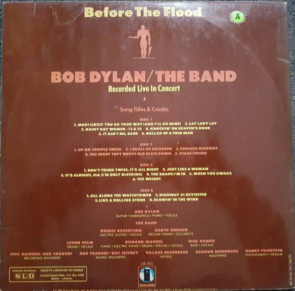 Bob Dylan / The Band - Before The Flood (2xLP, Album, Gat) - Image 2