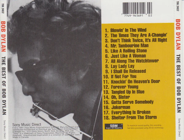 Bob Dylan - The Best Of Bob Dylan (CD, Comp, Club) - Image 2