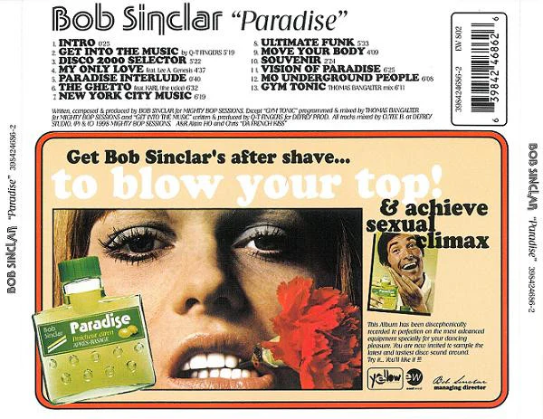 Bob Sinclar - Paradise (CD, Album) - Image 2