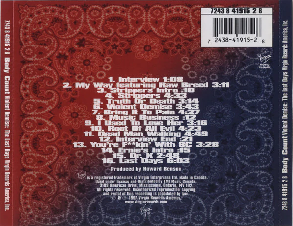 Body Count (2) - Violent Demise: The Last Days (CD, Album) - Image 2
