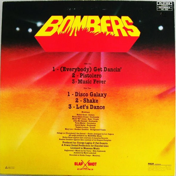 Bombers - (Everybody) Get Dancin' (LP, Album) - Image 2