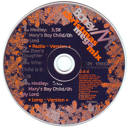 Boney M. - Christmas Mega Mix (CD, Maxi) - Image 3