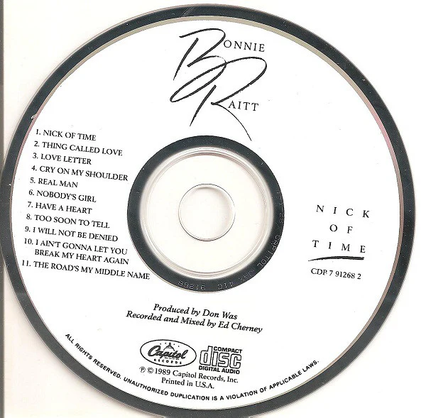 Bonnie Raitt - Nick Of Time (CD, Album) - Image 5