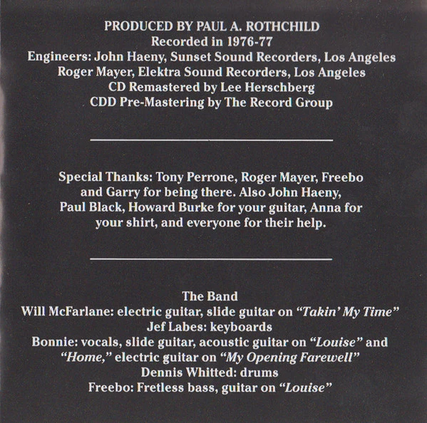 Bonnie Raitt - Sweet Forgiveness (CD, Album, RE, RM) - Image 5