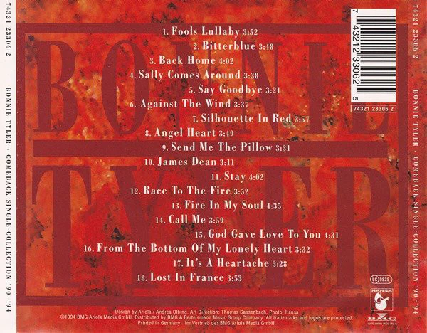 Bonnie Tyler - Comeback Single-Collection '90-'94 (CD, Comp) - Image 2