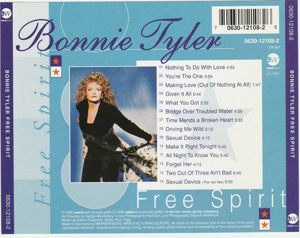 Bonnie Tyler - Free Spirit (CD, Album) - Image 2