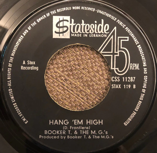 Booker T & The MG's - Time Is Tight / Hang ‘Em High (7", Single) - Image 2