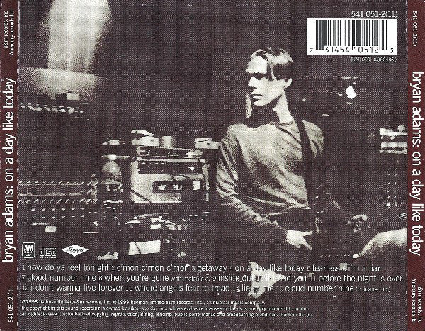 Bryan Adams - On A Day Like Today (CD, Album, RP) - Image 2