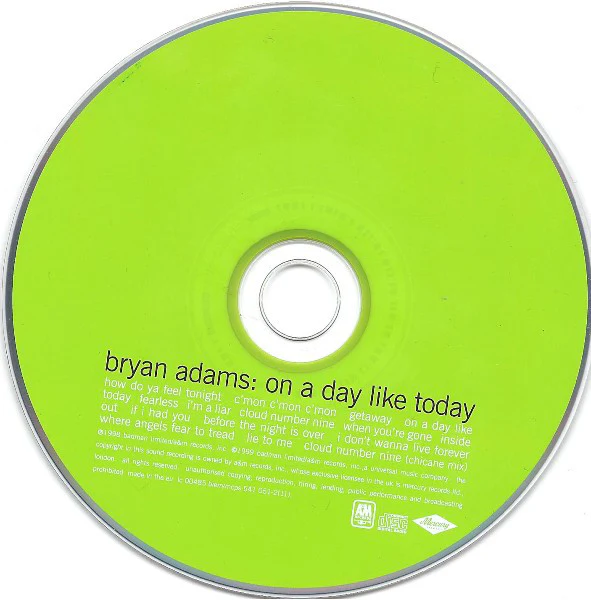 Bryan Adams - On A Day Like Today (CD, Album, RP) - Image 3