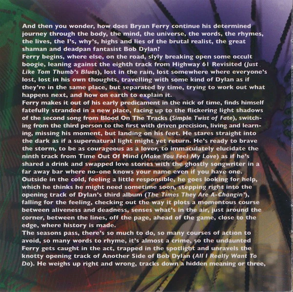 Bryan Ferry - Dylanesque (CD, Album, RP) - Image 2