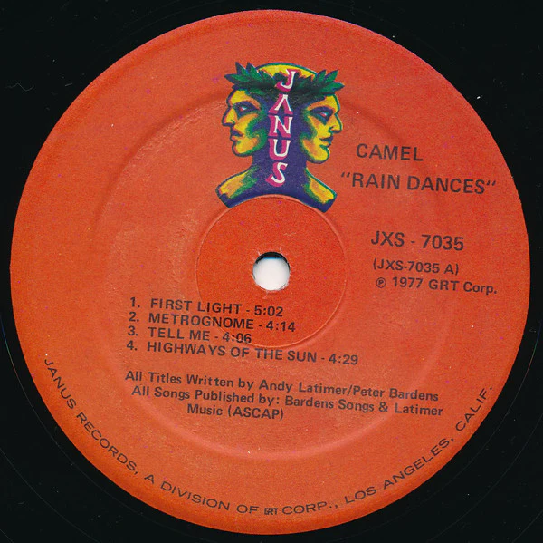 Camel - Rain Dances (LP, Album) - Image 3