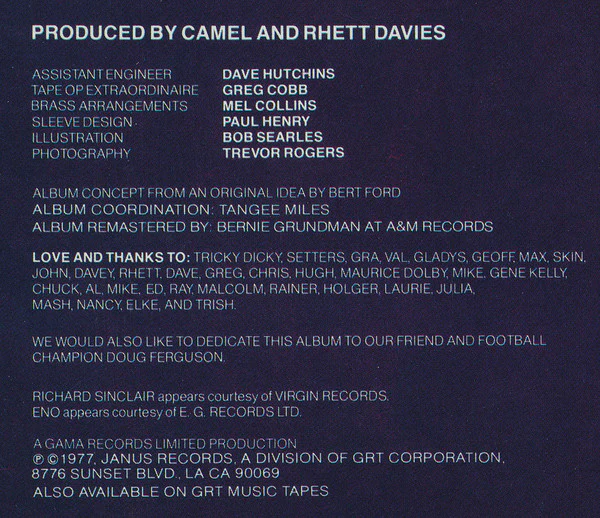 Camel - Rain Dances (LP, Album) - Image 5