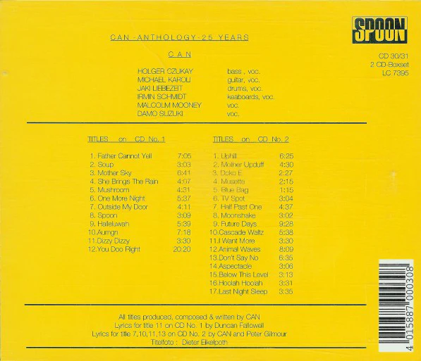 Can - Anthology – 25 Years (2xCD, Comp) - Image 2