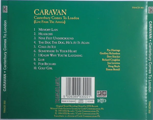 Caravan - Canterbury Comes To London (Live From The Astoria) (CD, Album, RE, CD ) - Image 2